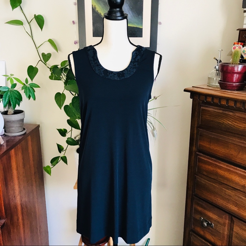 Banana Republic Women's Dark Blue Sleeveless MIDI Dress Size S
